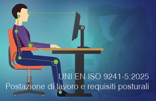 UNI EN ISO 9241 5 2025 Postazione di lavoro e requisiti posturali
