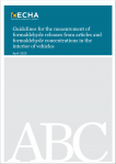 ECHA 2025   Guidelines for the measurement of formaldehyde